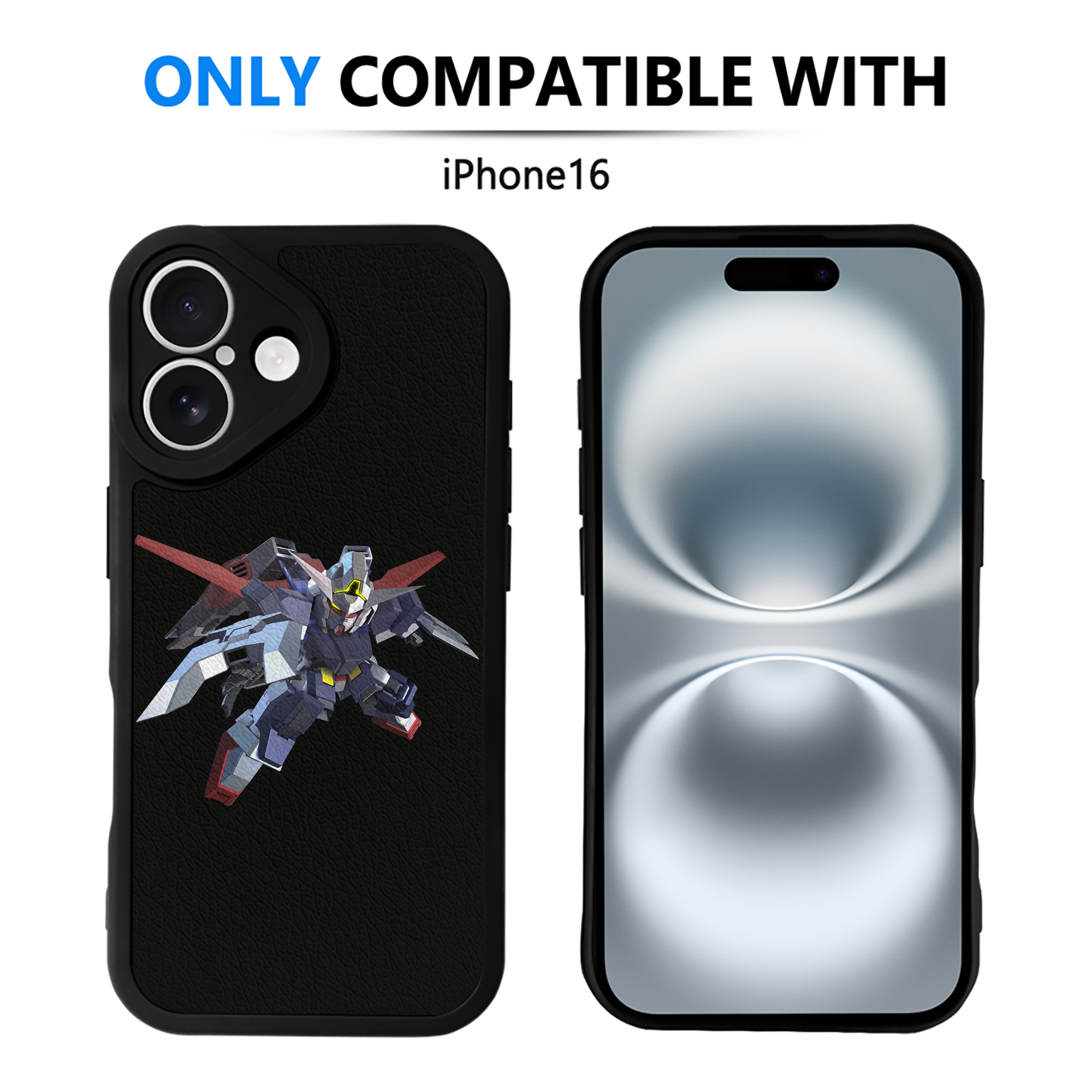 （画像用） 機動戦士ガンダム Mobile Suit Gundam 【iPhone 16シリーズ対応】シリコンスマホケース（レザー調） 材質：シリコン